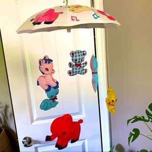 Vintage 70s music box mobile